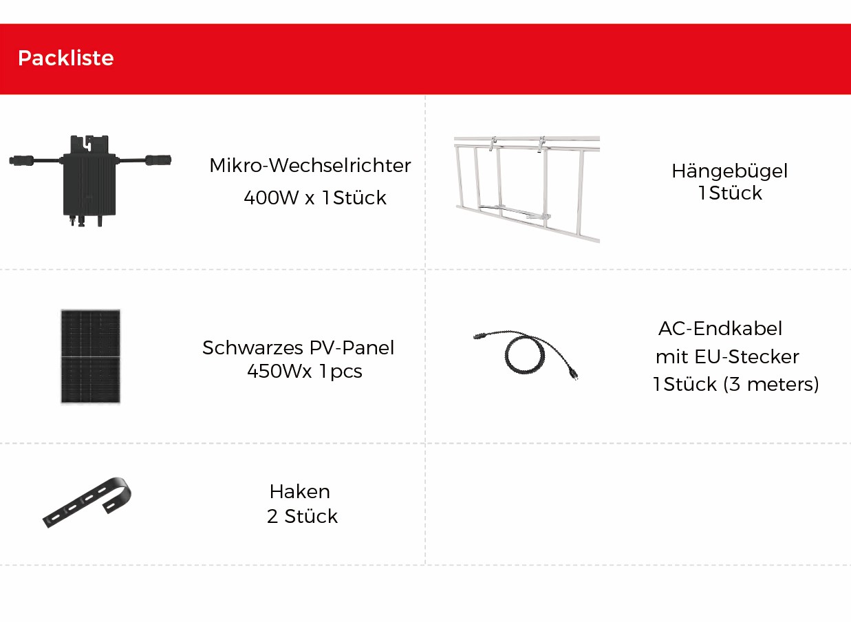 HERF400-P450S Packliste