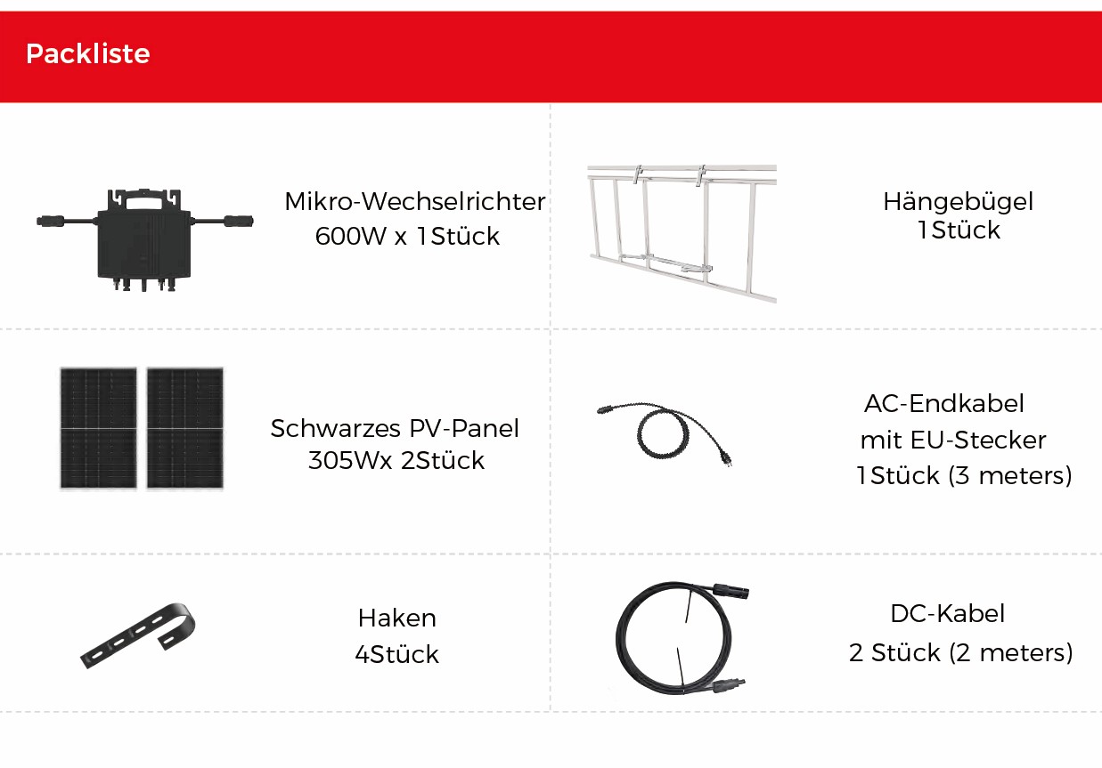 HERF600-P305S Packliste